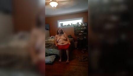 Modeling the panties I sell part1 Red lace silky