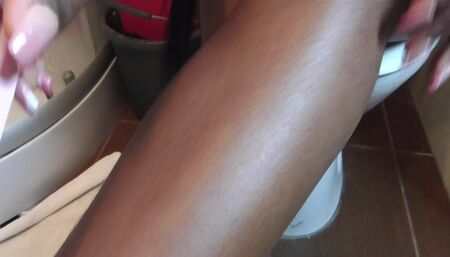 Ebony Shaving Fetish!