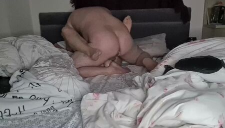 This hot bitch wants to have two cocks in her pussy so she trains her pussy to take them