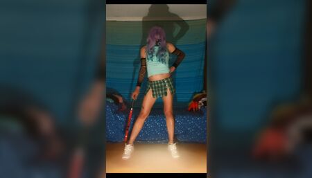 Tennis skirt filmed from above for different perspective