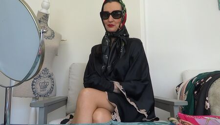 In the Satin Shawl Fitting Studio: 5 new headscarves and neckerchiefs PART 3