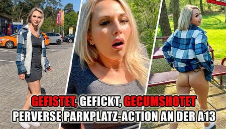 Fisted, fucked, cumshoted - perverted parking lot action