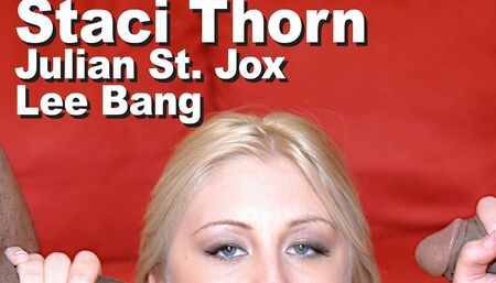 Staci Thorn & Lee Bang & Julian St. Jox: double penetration, A2M, facial