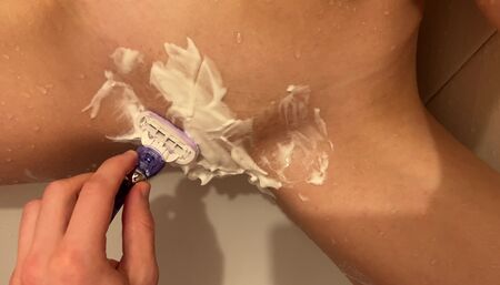 Sister's husband shave my pussy then fuck me