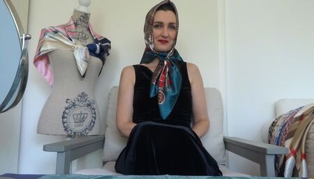 In the Satin Shawl Fitting Studio: 5 new headscarves and neckerchiefs PART 2