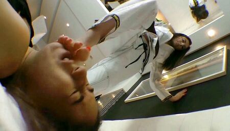 Karateka Feet face by Pandora cruel and slave pat