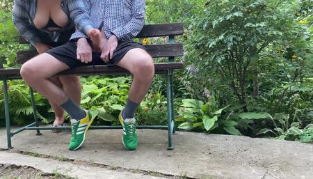 Natural breasted stepmom made me cum outside