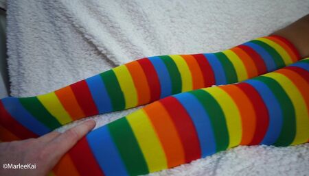 Thai stocking fetish | cum on feet