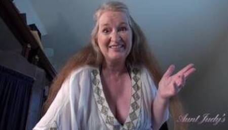 Aunt Judy's - Your 61yo Busty GILF Stepmom Maggie gives you a Handjob (POV)