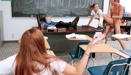 InnocentHigh - Rebellious Teen Fucked during Detention