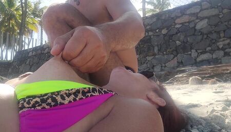 Vacation: Intense orgasm outdoors