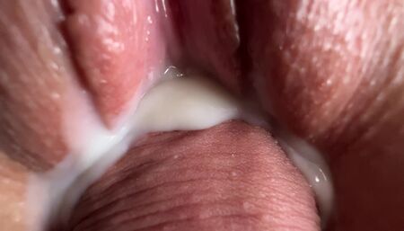Extremely close up fuck tight creamy pussy