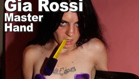 Gia Rossi & Master Hand BDSM shaved vibrated stained