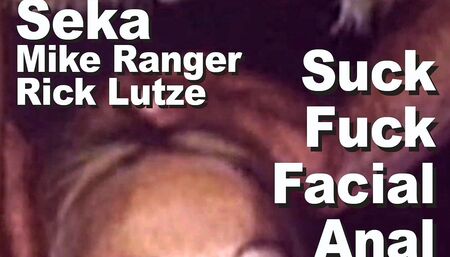 Seka & Mike Ranger & Rick Lutze suck fuck dp facial