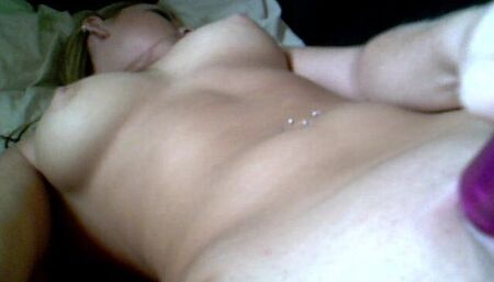 Beautiful blonde self pleasure