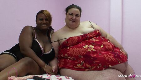 Interracial Lesbian Fuck with Extremely Fat Milfs and Sex Toys