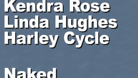 Kendra Rose & Linda Hughes & Harley Cycle naked whipped cream in outdoor