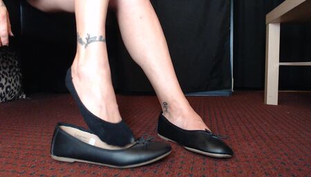 Liner Socks Black Ballet Flats Shoe Play