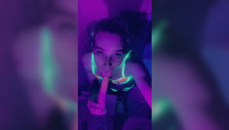 Pretty rave girl ready to party