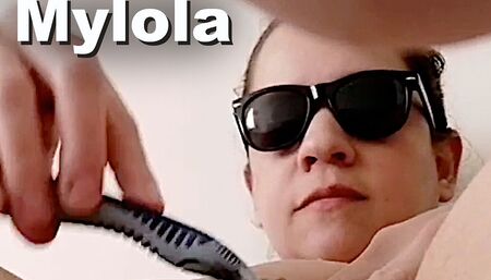 Mylola pink dildo shave