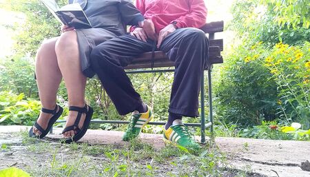 I don't like to read so I have fun with his big cock outside