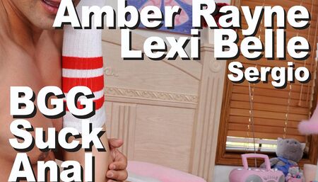 Amber Rayne & Lexi Belle & Sergio BGG suck fuck anal snowball