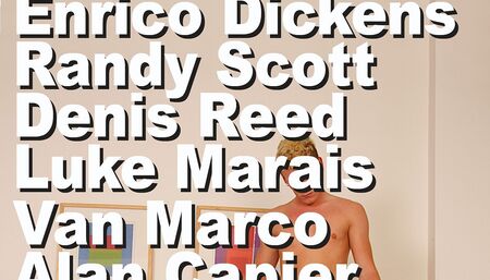 Alan Capier & Denis Reed & Enrico Dickens & Luke Marais & Randy Scott & Van Marco six fags suck anal facial orgy