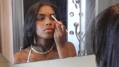 Ebony make up fetish!