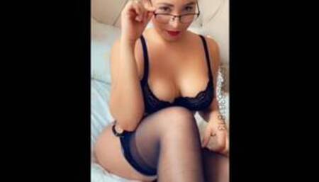 Hot teacher does a striptease and masturbates to motivate her students to do homework