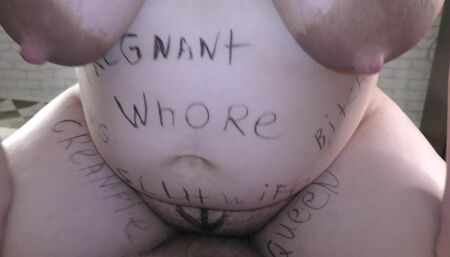 Big boobed pregnant wife femdom ride in cowgirl pose on her small dicked hubby!  - Milky Mari