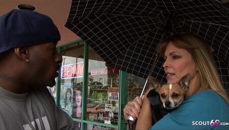 Blonde Milf Nicole Banged by big black cock in interracial fuck