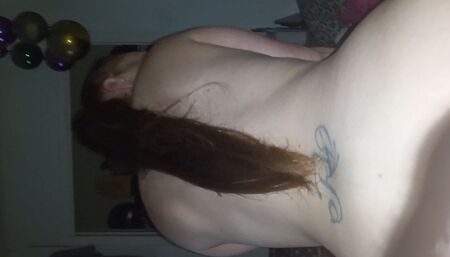 Sexy red riding me with a great view