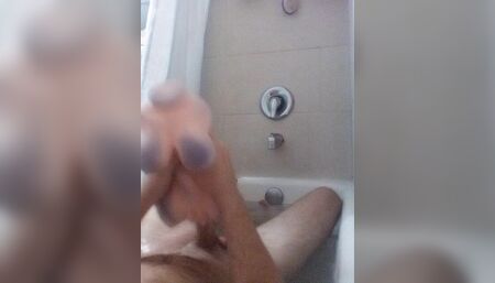 Love doll rides a big dick in the bathtub