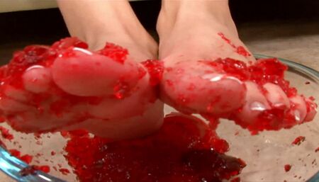 feet fetish with food and hardsex