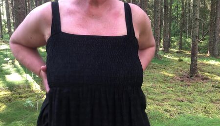My wife CIM in Swedish woods summermood 2022