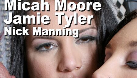 Jamie Tyler & Micah Moore & Nick Manning double suck fuck snowball