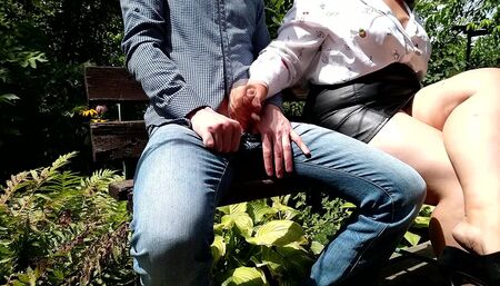 Outdoor BBW lets step son cum quickly from her milking