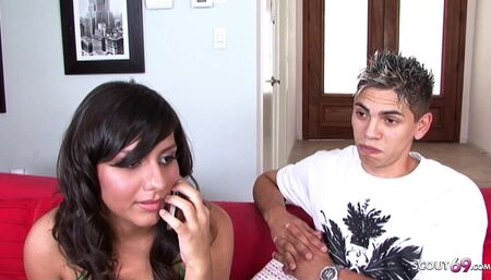 Step brother with huge cock fucks horny teen Alana Leigh in tight pussy