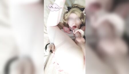 Cute sissy cum in mouth