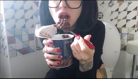 I love my chocolate when I'm in the bathroom