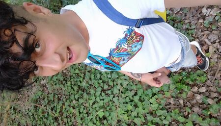 Two times peeing in a park