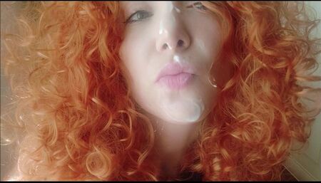 Wonderful redhead wanna swallow all