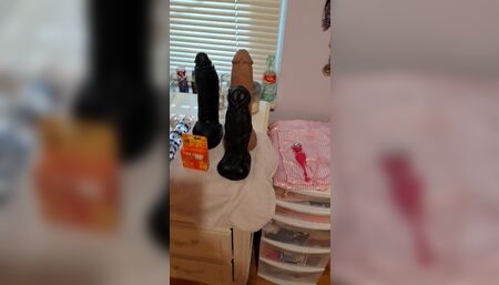 Showing off all the toys and objects i am going to use!