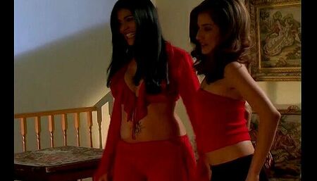 Sleepover turns into erotic lesbian threesome