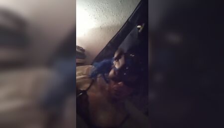 Submissive masked slave