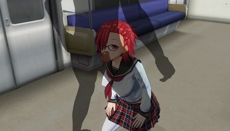 3D HENTAI College girl sucks a big dick in a subway car