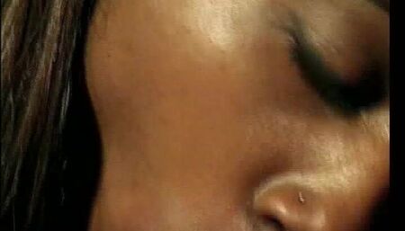 19 Year Old African American student gets her pussy licked and fucked on the couch