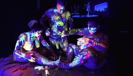 Cheyenne, Hannah and Matty have some UV fun