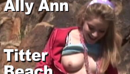 Ally Ann titter beach piss