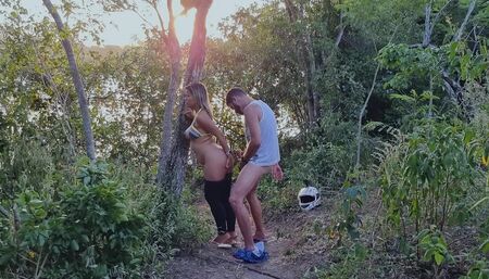 I took the pregnant woman into the woods